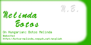 melinda botos business card